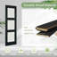 Aucun assemblage requis, porte de grange coulissante en verre givré 3-Lite et portes de garde-robe en bois manufacturé-128802319-128802320