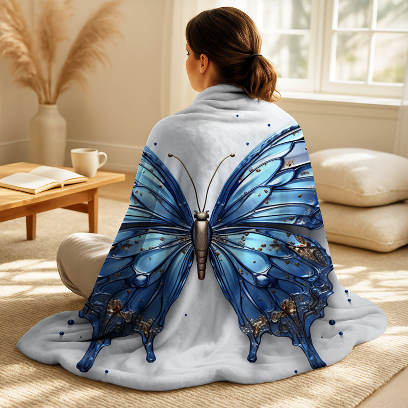 Jeté papillon Butterfly Watercolor Wings II