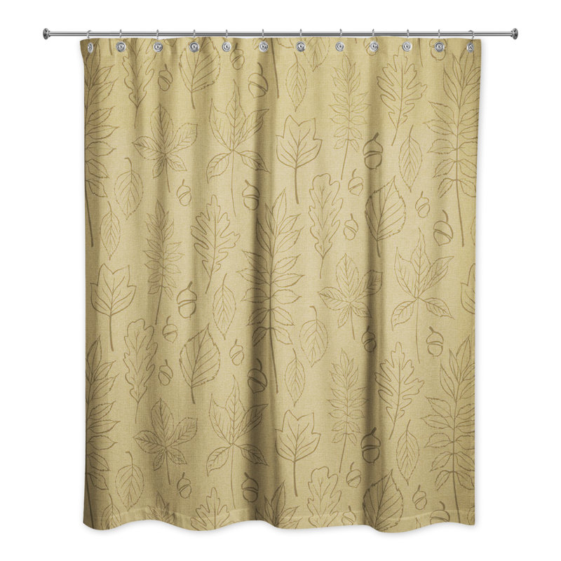 Rideau de douche simple Monastiri, Jaune