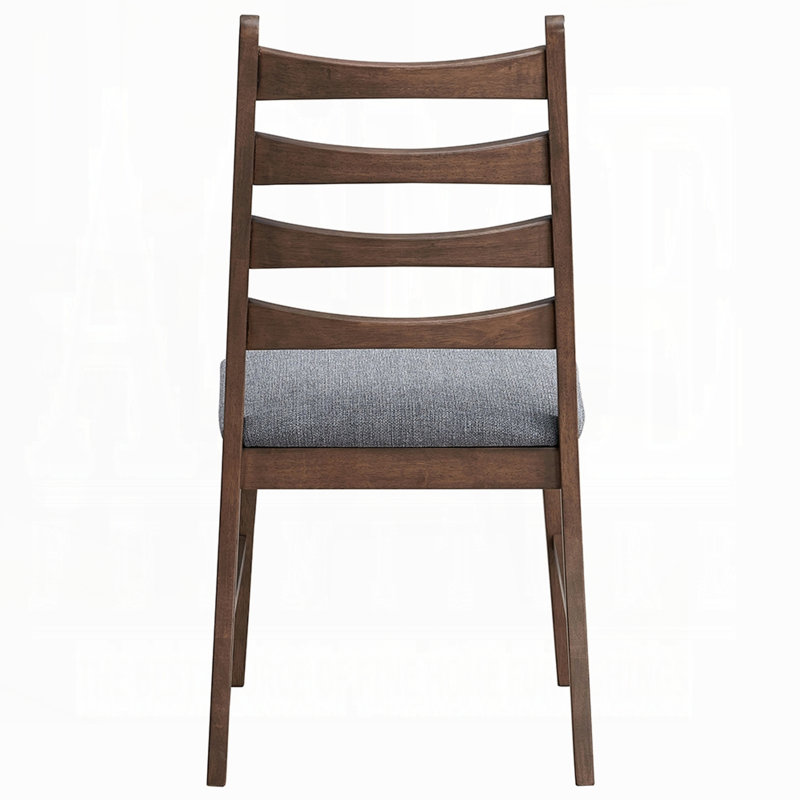 Table de salle à manger 7 pièces, 7 pièces : table, 6 chaises, Noyer / gris