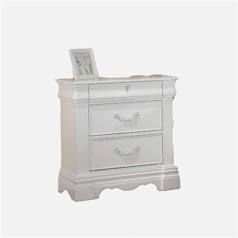 Estrella White Gloss Bedside Table