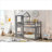 Solid Wood Twin Over Twin Platform Bunk Bed, Compact Playhouse Design with Safety Guardrail and Ladder, Neutral Gray