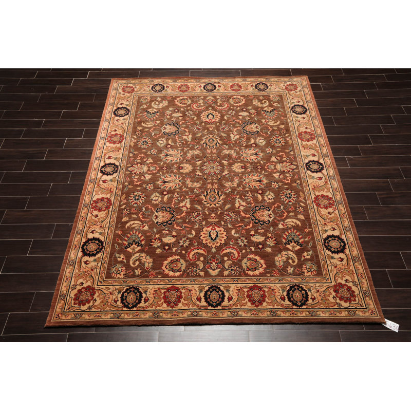 Tapis oriental oriental en laine brun 7 pi 9 po x 9 pi 6 po