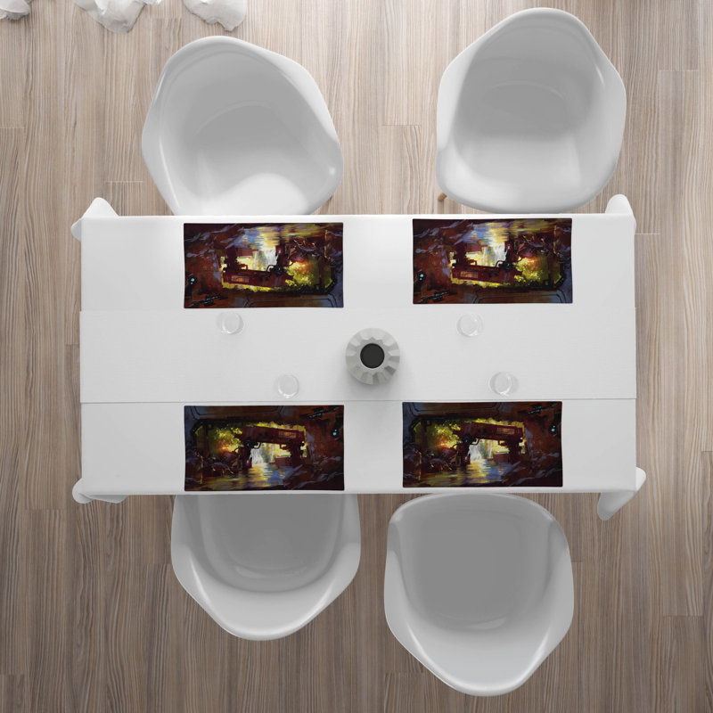 Polyester Abstract Rectangle Placemat