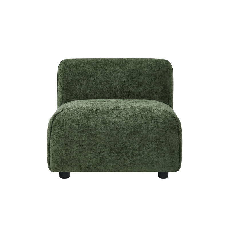 Chaise d'appoint rembourrée Modern, Vert