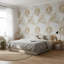 Papier peint texturé amovible moderne beige