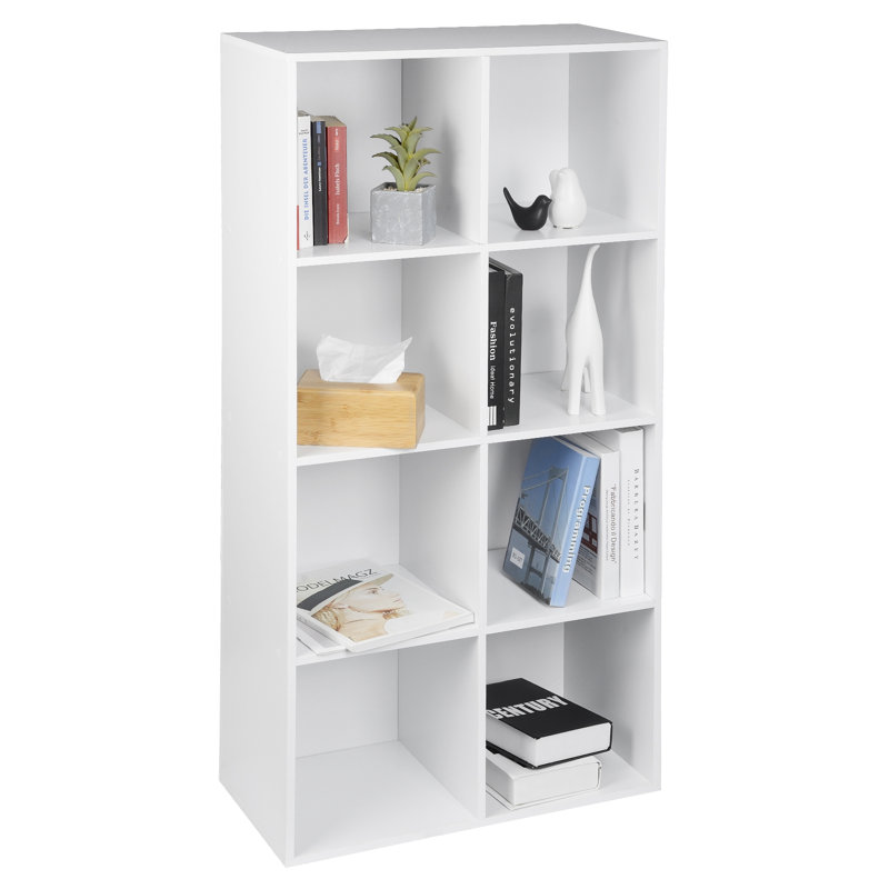 Drewett 121cm H x 60cm W Standard Bookcase, White