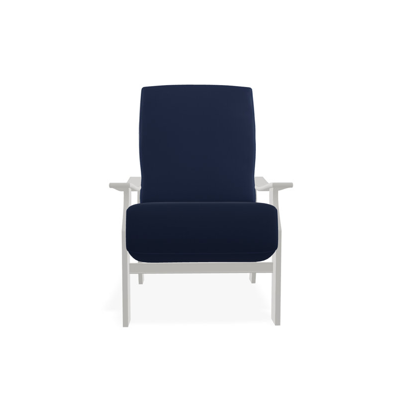 St. Catherine Marine Grade Polymer Deep Seating Cushion Arm Chair, Snow, Huskie