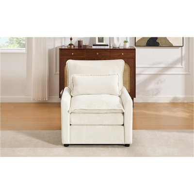 Fauteuil d'appoint rembourré moelleux 31,9 po Modern