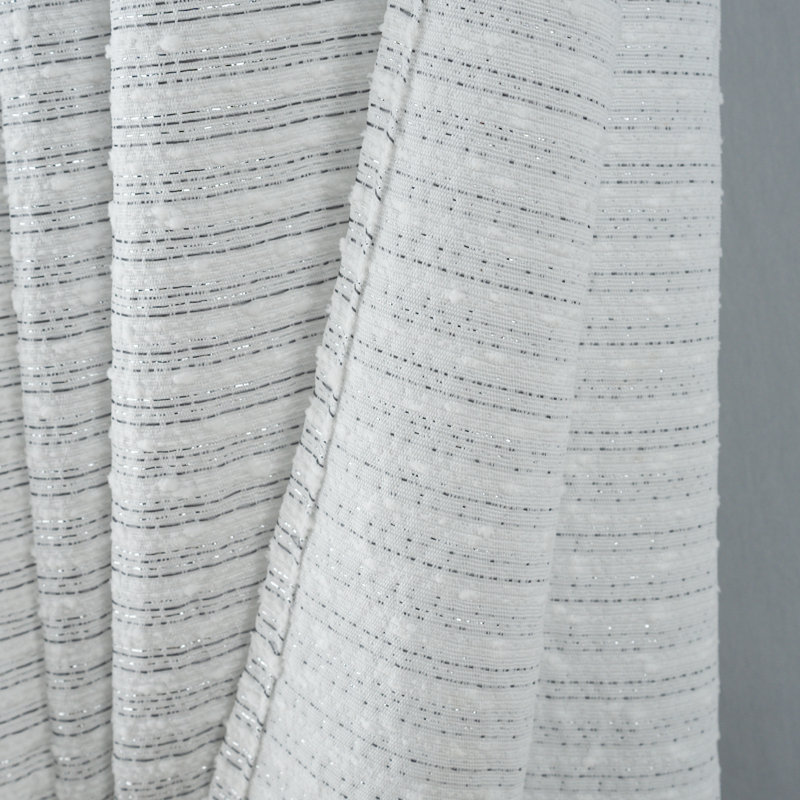 Paire de rideaux en jacquard tissé Barnet, Gris anthracite