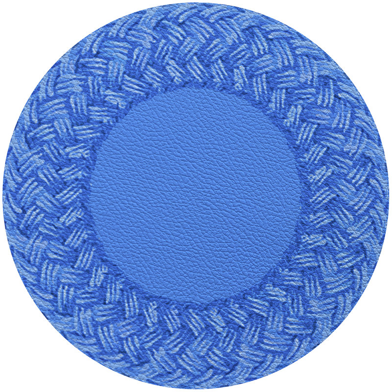 Napperon en cuir Raffia, Bleu Hampton