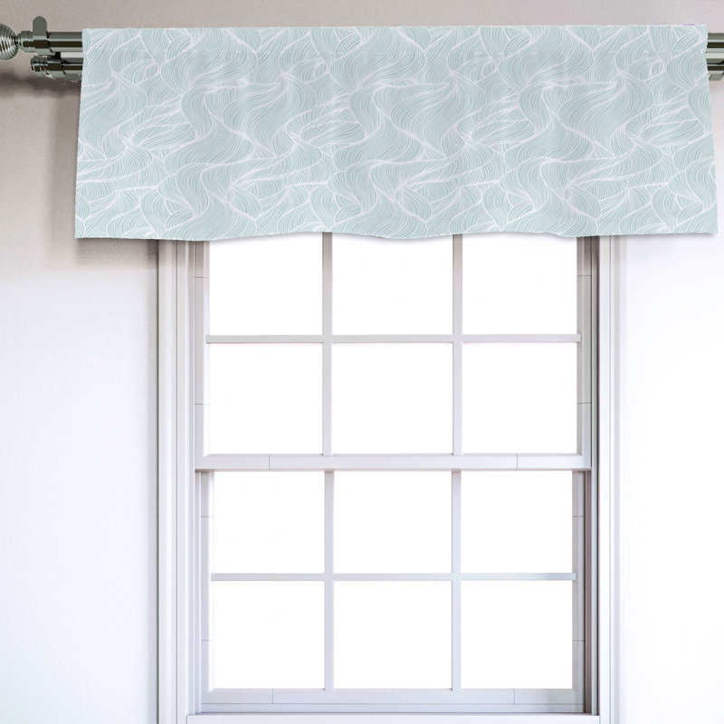 Sateen Abstract Ruffled Window Valance