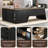 78-Inch L-Shaped Executive Desk Large Office Desk With Power Outlet, Storage Drawer, Lateral File Cabinet, Open Shelf And PC Stand For Home Office Study, Brown Black-1759038220