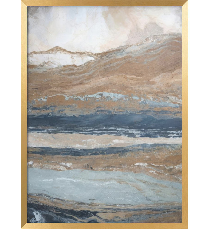 Abstract "Rugged Terrain" Framed Print Wall Art, 30" H x 20" W