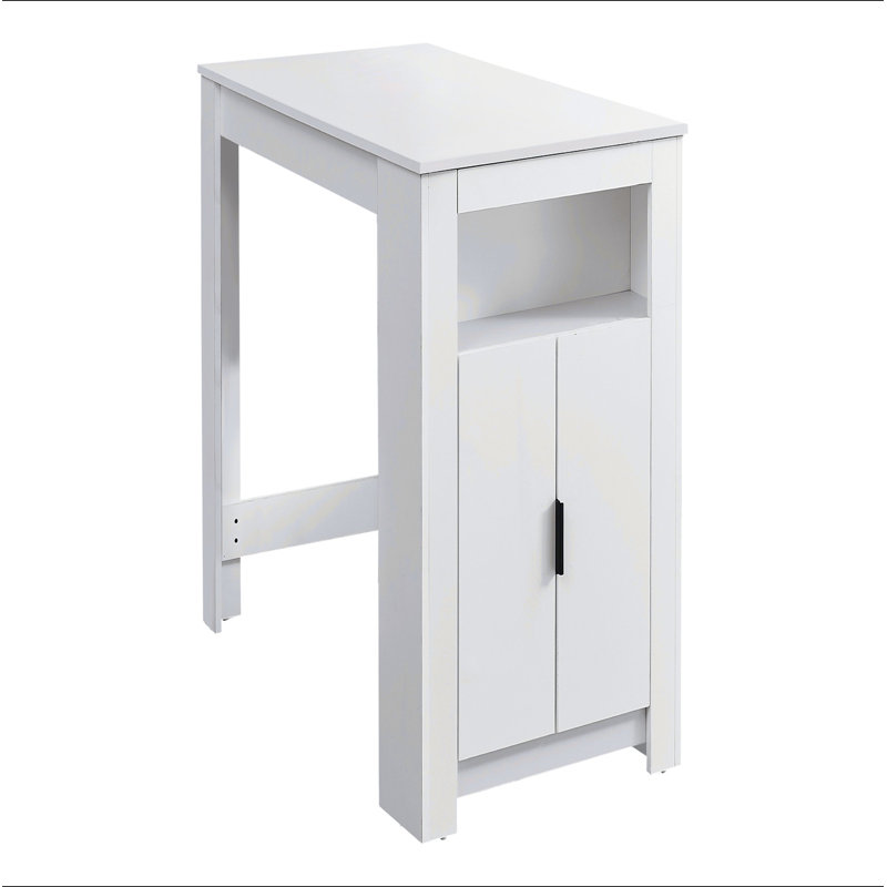 Dining Table, 48" Rectangular, Counter Height, Kitchen, Small, Storage, White