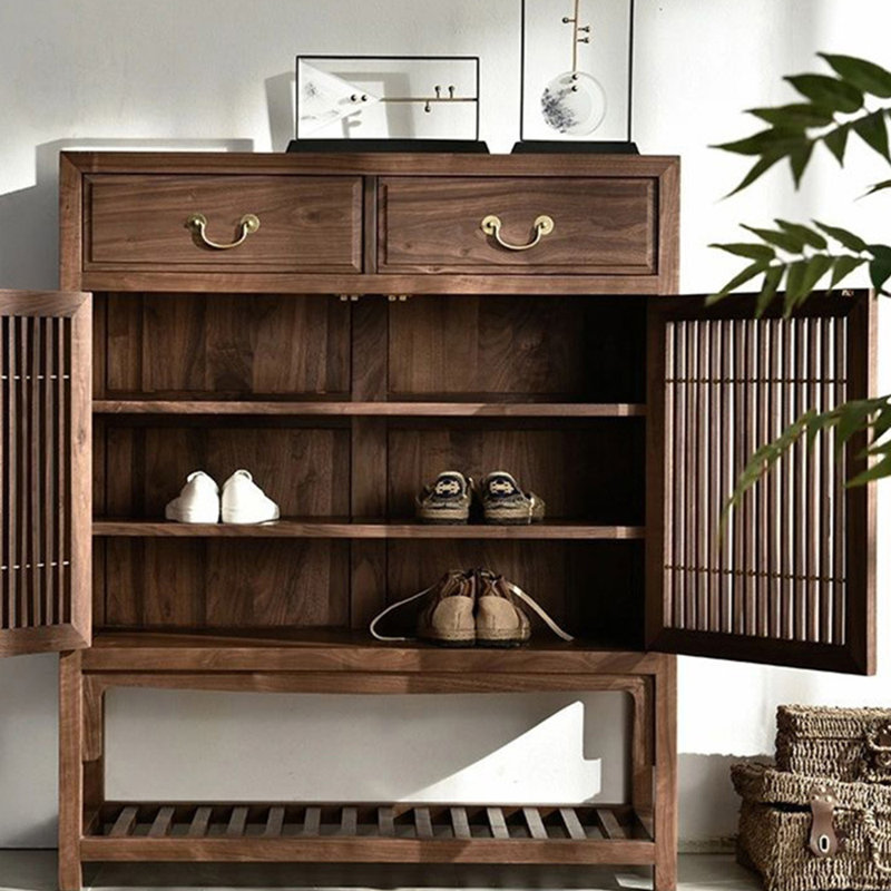 Chinese style storage breathable shoe cabinet