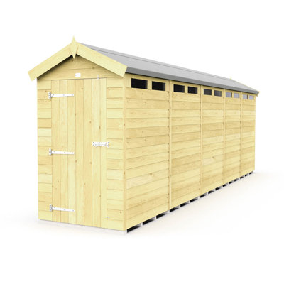 4ft x 20ft Apex Security Shed - Single Door