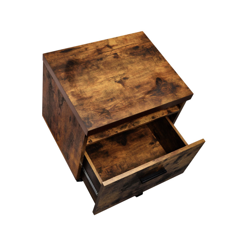 Bob Weathered Oak & Black Finish File Cabinet