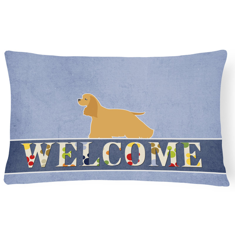 Emerson Cocker Spaniel Welcome Lumbar Pillow
