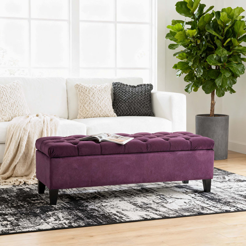 OTTOMAN DE RANGEMENT GLOUSTER, Mauve