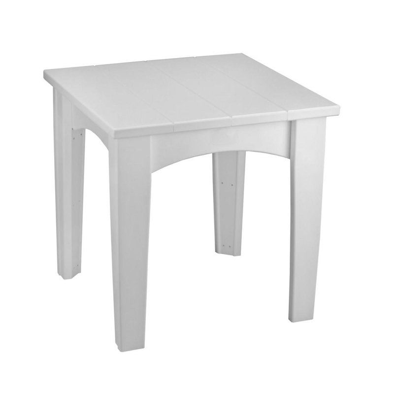 Table d’appoint en plastique Jenafir, Blanc