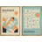Classical Artwork Geometric Teal Abstract Mid-Century Modern Picture Framed Canvas 2 Pieces Print Wall Art-71660108-71660109