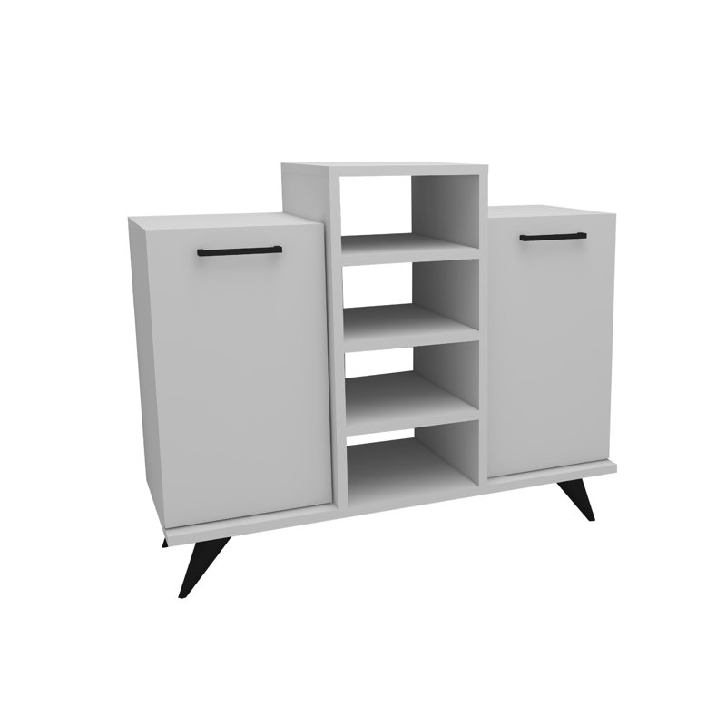 12 Pair Shoe Storage Cabinet, White