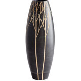 Onyx Winter Handmade Wood Floor Vase