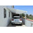 Palram - Canopia Feria 13' W x 20' D  Galvanized Steel Polycarbonate Carport Canopy White/Diffused Clear