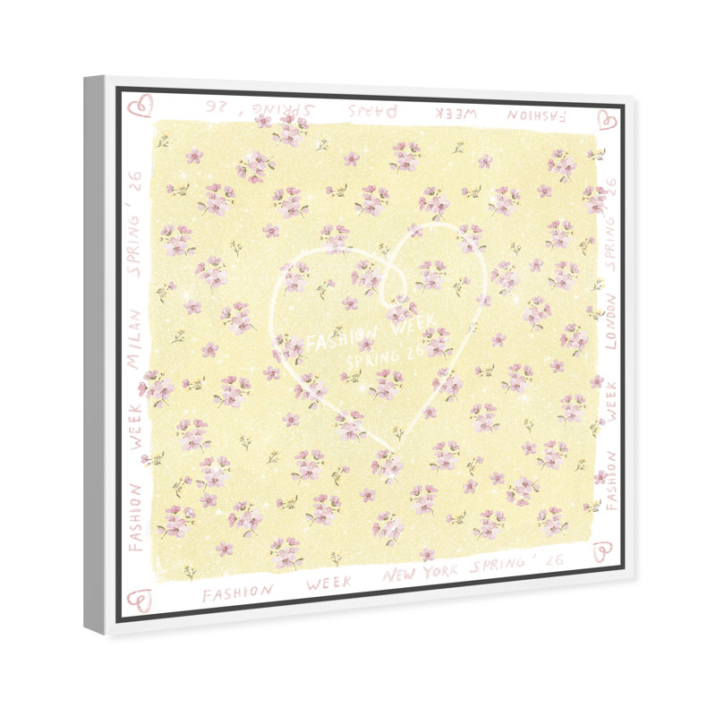 Butter Spring Fashion Canvas Fashion Print by Oliver Gal, Black Frame, 12 x 12, 17"H x 17"W, White Floater Frame