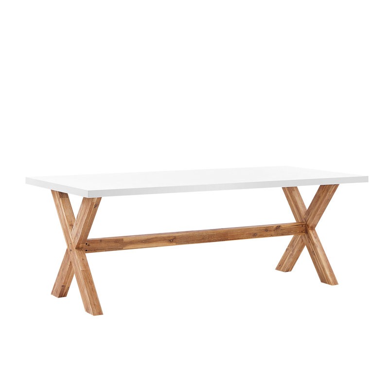 Valladares Rectangular Outdoor Dining Table , 200cm cm W 100cm cm D, White