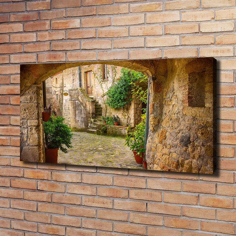 A Charming Street - Wrapped Canvas Print