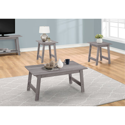 Table Set, 3Pcs Set, Coffee, End, Side, Accent, Living Room, Laminate, Transitional