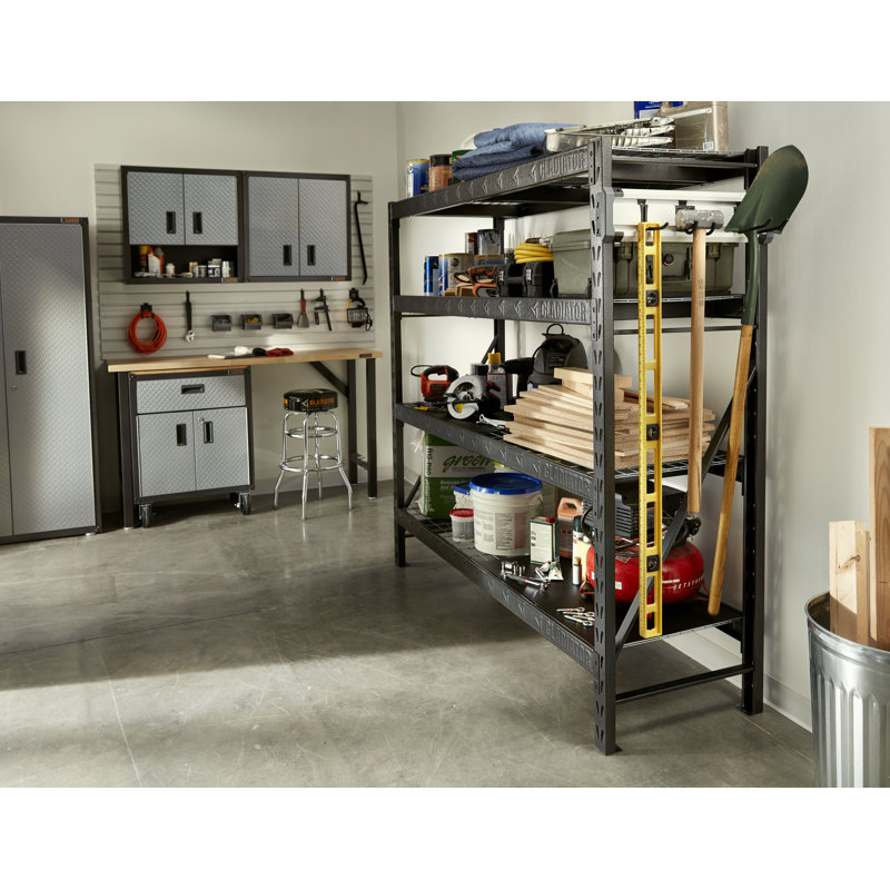 24" Gray PVC Industrial GearTrack Rack with Hooks