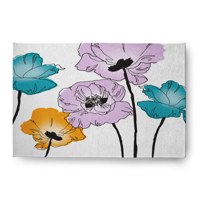 Chenille Floral Indoor Rug