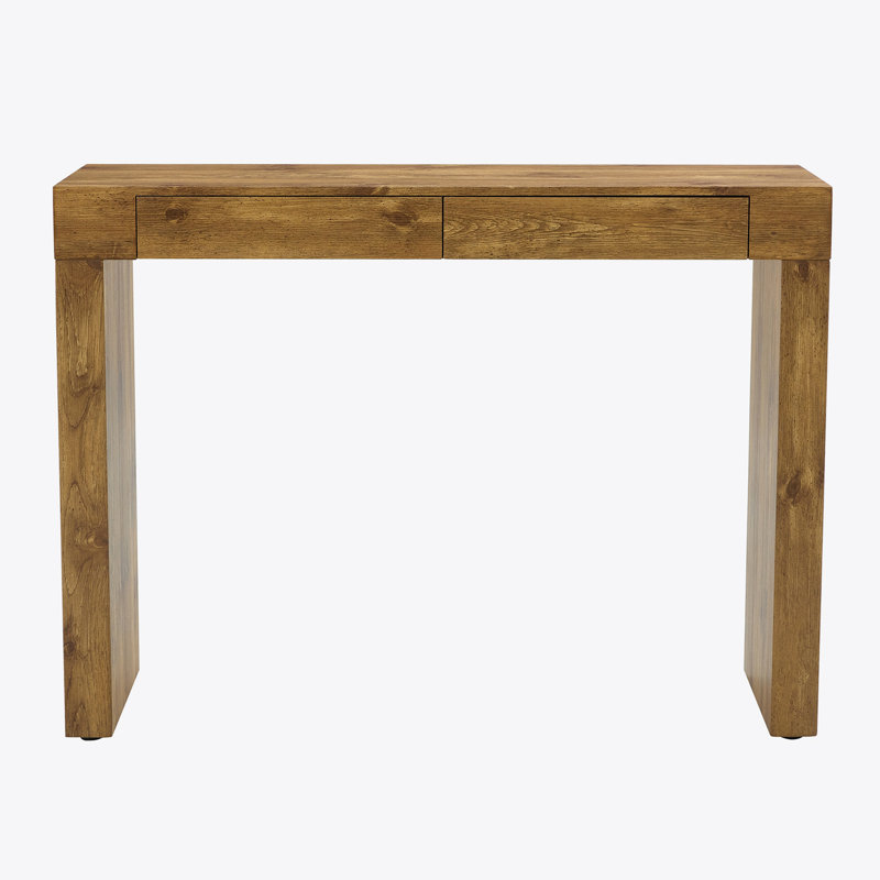 50" Console Table with 2 Drawer, Natural Wood