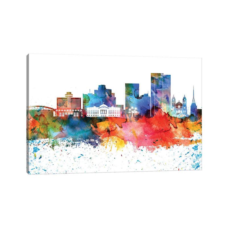 Phoenix Skyline - Wrapped Canvas Painting, 20.32 cm H x 30.48 cm W