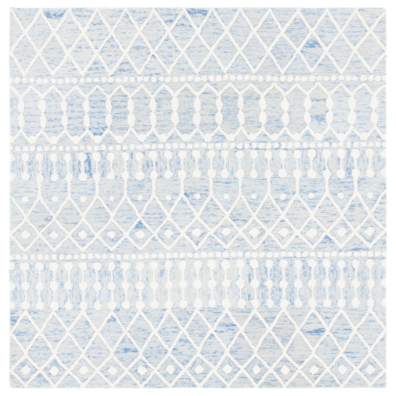 Kimber Hand Tufted Wool Southwestern Rug, Square 6'