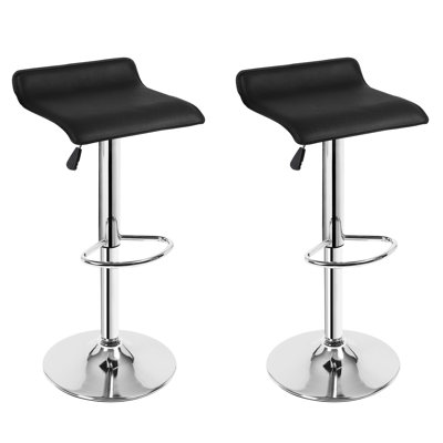 Cogburn Height Adjustable Swivel Bar Stool Set of 2