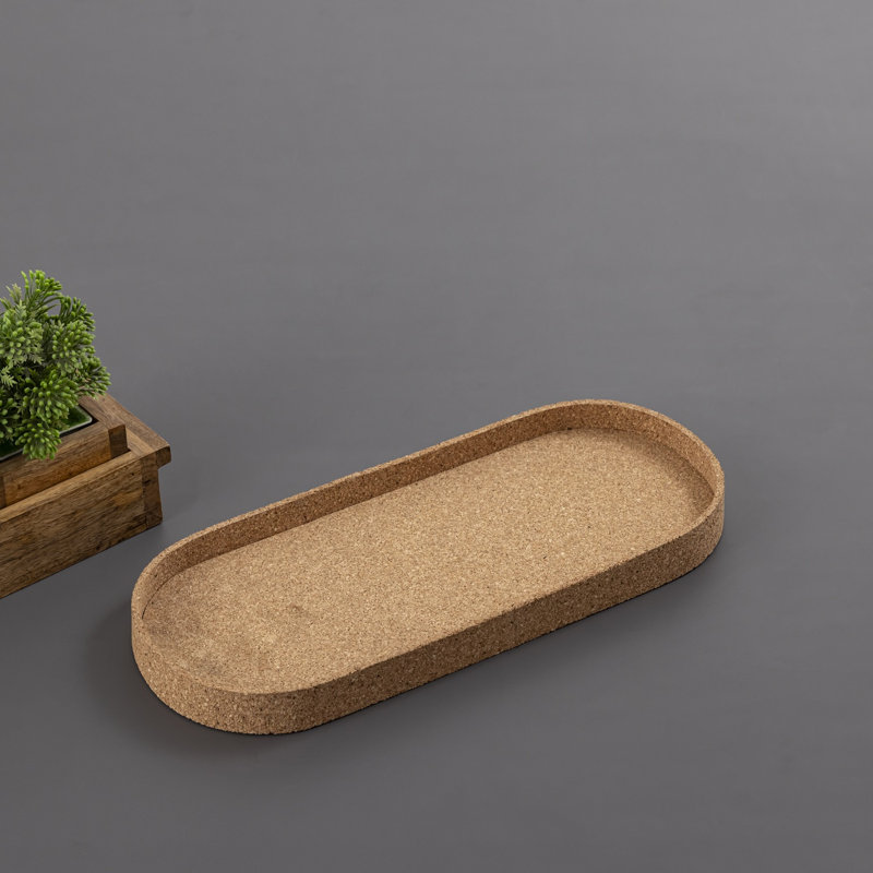 Oval Cork Tray Lg, 8"Wx20.5"Dx1.25"H