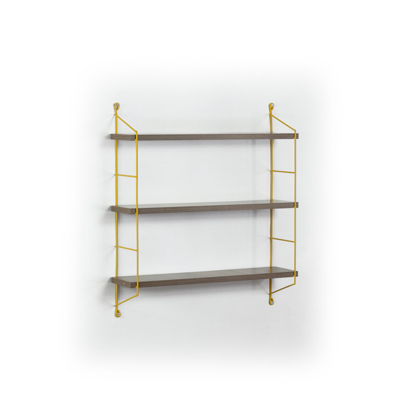 Triple tablette Neelix, noyer / jaune