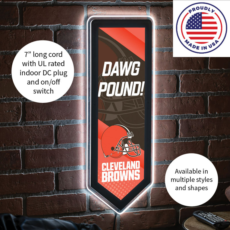 Plaque murale lumineuse NFL, Cleveland Browns