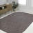 Longe Modern Minimalist Radius Corner Solid Light Brown Indoor/Outdoor Rug-578321919