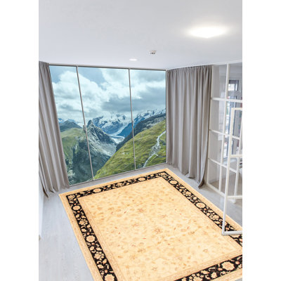 Peshawar Oushak Wool Oriental Indoor Rug