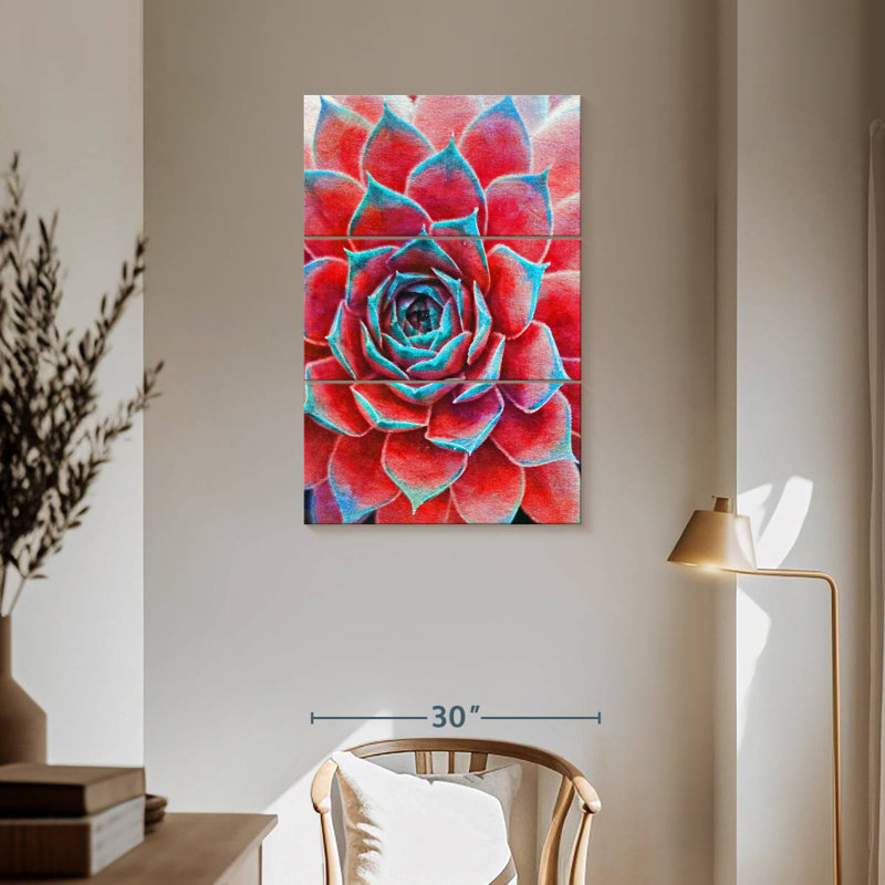 Harnek Crimson Succulents, H 57 po x l 36 po