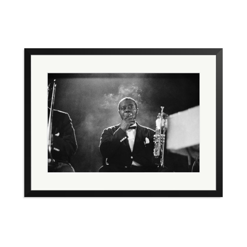 Louis Armstrong in Chicago, White, 23" H x 31" W