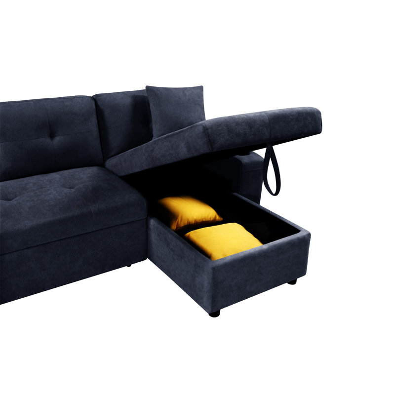 Tenora 92'' Velvet Sofa, Dark Gray Fabric