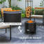 Smokeless Fire Pit 45cm Portable Wood Burning Firepit Black