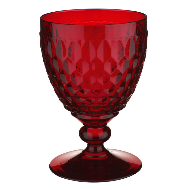 Ensemble de verres à pied Villeroy & Boch Boston, Rouge, Ensemble de verres à lait