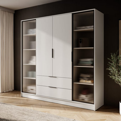 Cayslee 2 Door Manufactured Wood Wardrobe